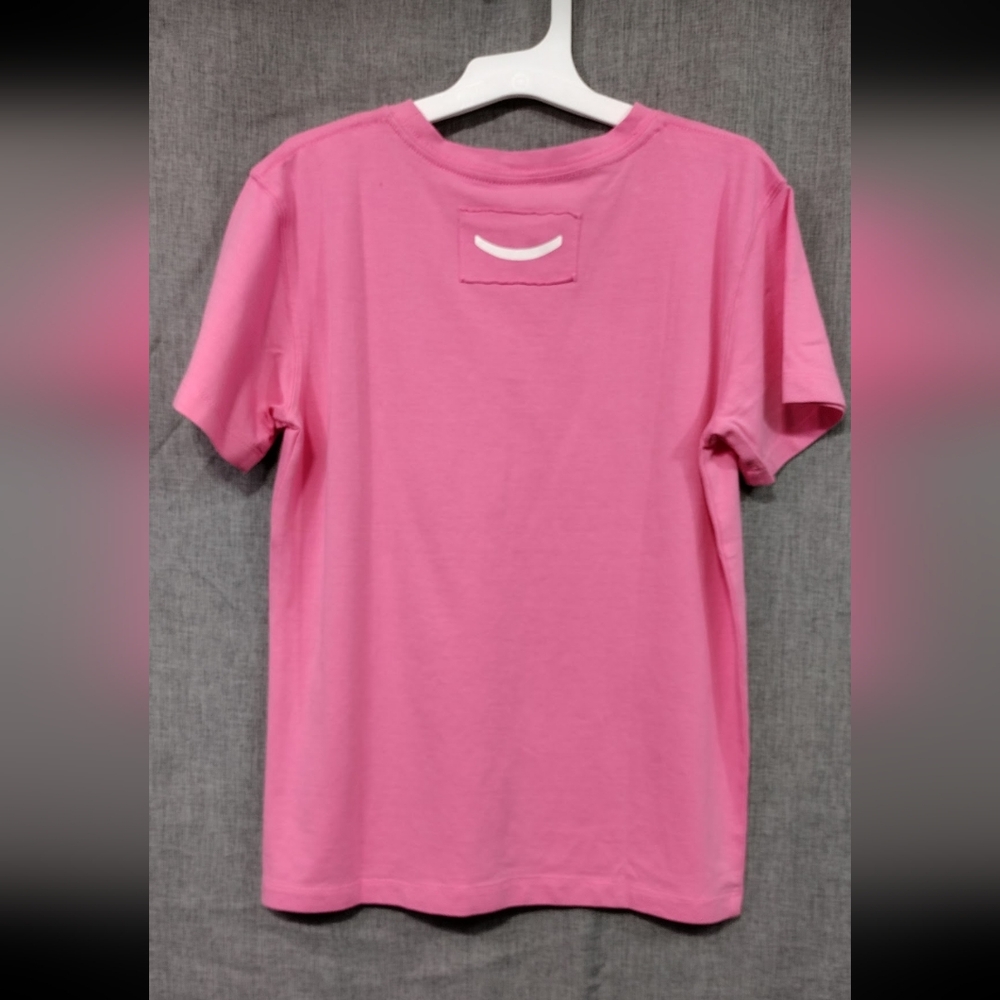 NWOT Live Happy Barbiecore Shirt Girls 8/10 Pink Casual Comfy Beach Vacation
